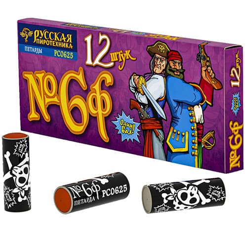 Корсар 6 фитильная петарда 12 шт