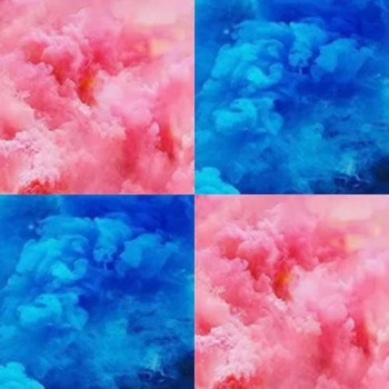 Дым голубой розовый гендерный